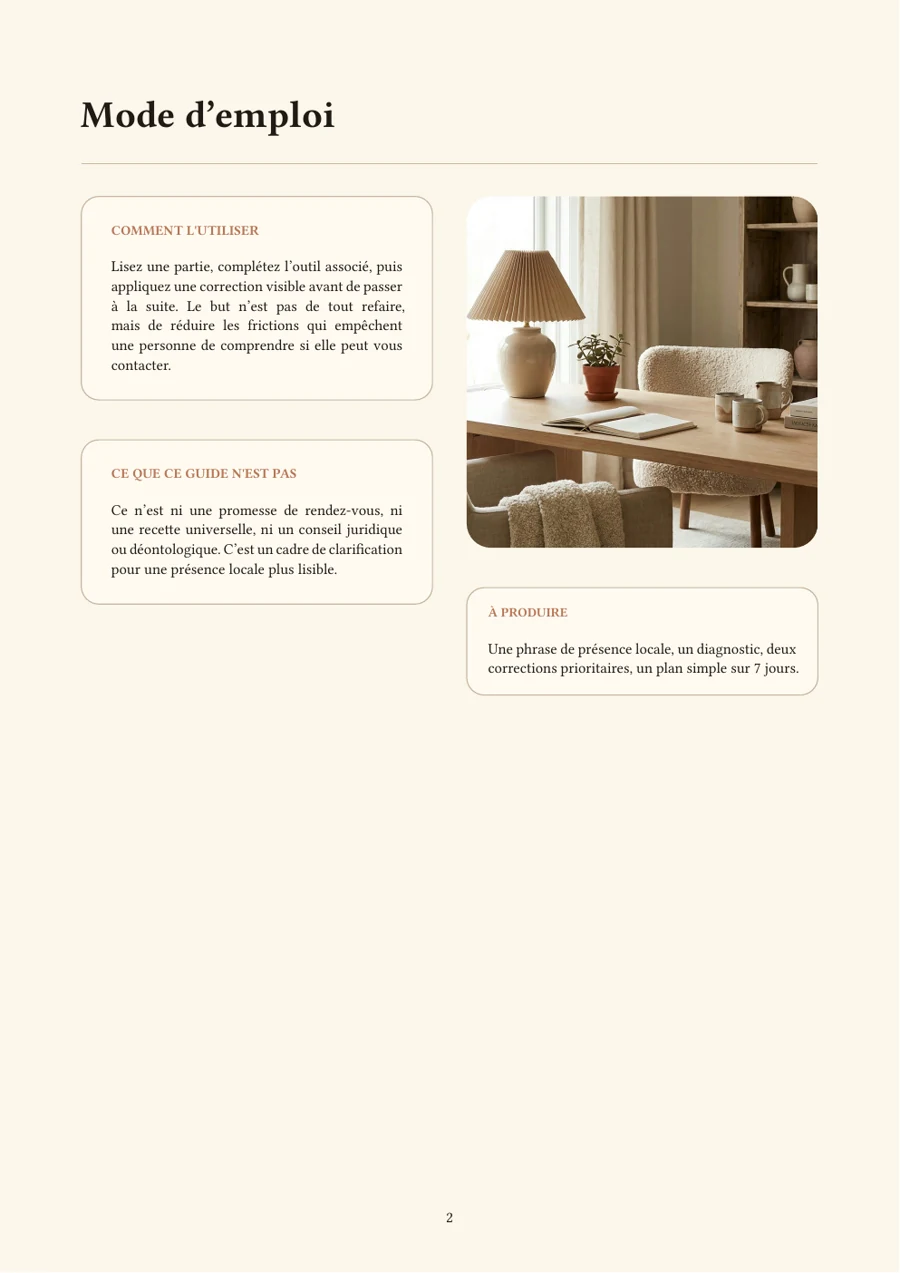 Aperçu d'une page intérieure du guide